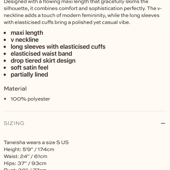 Petal & Pup Black Rowen Long Sleeve Maxi Dress Small Polyester Romantic - Picture 12 of 12